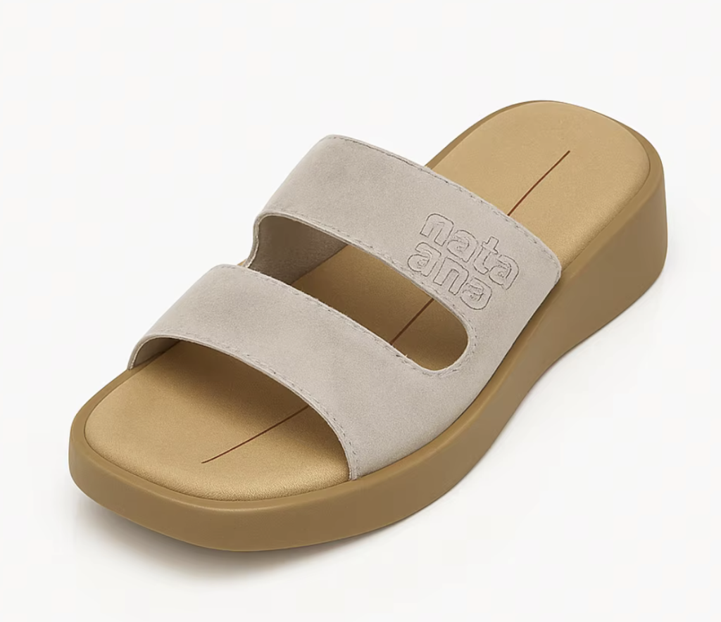 Double Strap Cork Slide Sandal